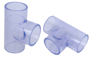 PVC transparent equal channel(straight) tee pipe connector