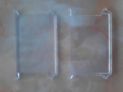 Transparent plastic display cover for instrument panel
