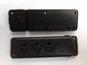 Plastic injection molding parts - power socket (receptacle)